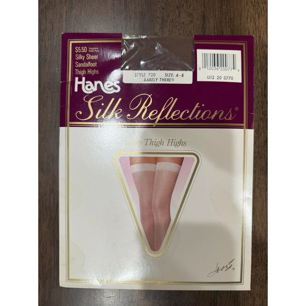 Vintage Hanes Too Pantyhose & Silk Reflections Thigh Highs Bundle AB/CD 89-88-90
